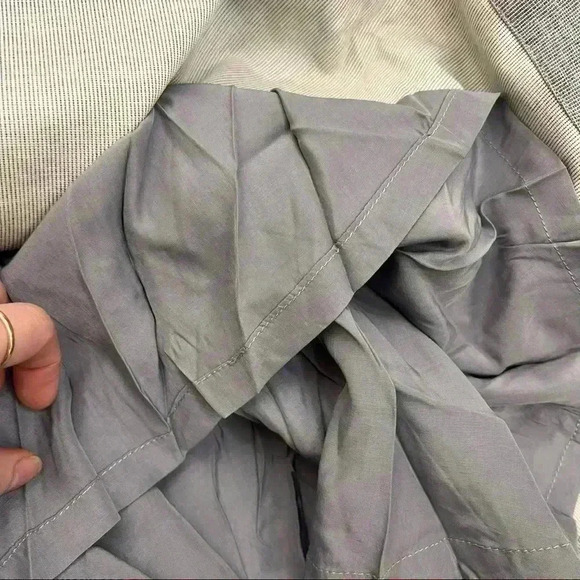 ACHRO Womens High Waisted Midi Pleated Pinstripe Skirt Sz S NWT Career Luxury - Picture 9 of 11